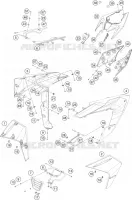 CACHES LATERAUX pour KTM RC 125 white de 2022