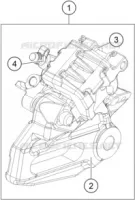 ETRIER DE FREIN AR pour KTM RC 125 white de 2022