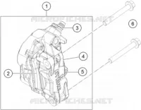 ETRIER DE FREIN AVANT pour KTM RC 125 white de 2022
