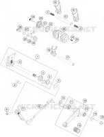 MECANISME DE SELECTION DE VITESSES pour KTM RC 125 white de 2022