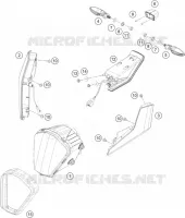 PHARE / FEU ARRIERE pour KTM RC 125 white de 2022