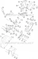 PLASTIQUES pour KTM RC 125 white de 2022