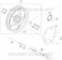 ROUE AVANT pour KTM RC 125 white de 2022