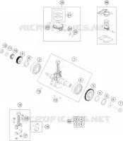 VILEBREQUIN / PISTON pour KTM RC 125 white de 2022