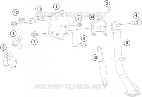 BEQUILLE LATERALE / CENTRALE KTM MOTO 200 2022 RC  RC 200 black ABS