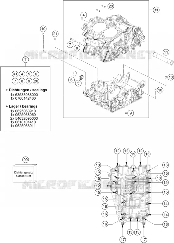 CARTER MOTEUR KTM MOTO 890 2022 ADVENTURE  890 ADVENTURE R
