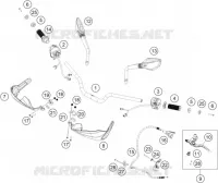 GUIDON / COMMANDES pour KTM 390 ADVENTURE black de 2022