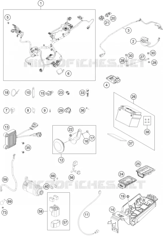 FAISCEAU ELECTRIQUE KTM Moto 300 2024 EXC  300 EXC HARDENDURO