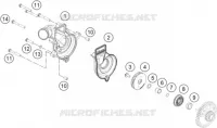 POMPE A EAU pour KTM 1290 SUPER DUKE R black de 2023