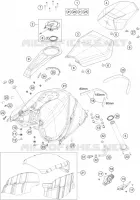 RESERVOIR / SELLE pour KTM 1290 SUPER DUKE R black de 2023