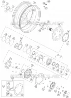 ROUE ARRIERE pour KTM 1290 SUPER DUKE R black de 2023