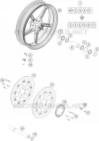 ROUE AVANT pour KTM 1290 SUPER DUKE R black de 2023