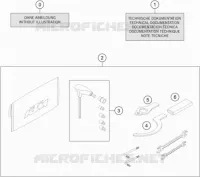 TROUSSE A OUTILS / MANUELS / OPTIONS pour KTM 1290 SUPER DUKE R black de 2023