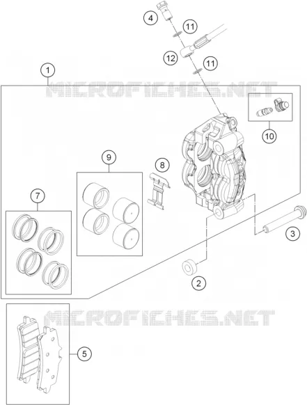 ETRIER DE FREIN AVANT KTM MOTO 690 2013 DUKE  690 DUKE R ABS