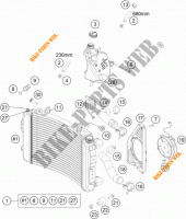 CIRCUIT DE REFROIDISSEMENT pour KTM 690 DUKE R ABS de 2013