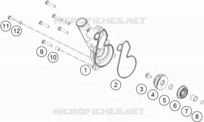 POMPE A EAU KTM Moto 890 2023 Duke  890 DUKE GP orange