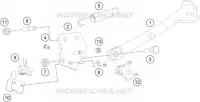 BEQUILLE LATERALE / CENTRALE pour KTM 250 DUKE black de 2023