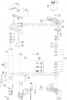 FOURCHE / T DE FOURCHE pour KTM 250 DUKE black de 2023