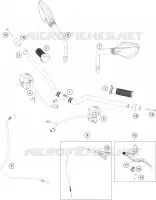 GUIDON / COMMANDES pour KTM 250 DUKE black de 2023