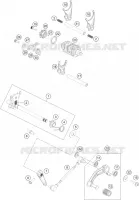 MECANISME DE SELECTION DE VITESSES pour KTM 250 DUKE black de 2023