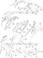 PLASTIQUES pour KTM 250 DUKE black de 2023
