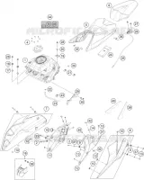 RESERVOIR / SELLE pour KTM 250 DUKE black de 2023