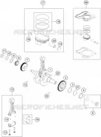 VILEBREQUIN / PISTON pour KTM 250 DUKE black de 2023