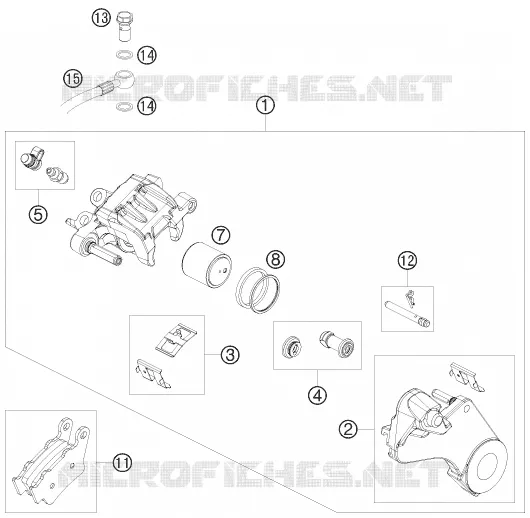 ETRIER DE FREIN AR KTM MOTO 690 2010 DUKE  690 DUKE R