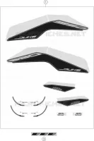 AUTOCOLLANTS pour KTM 390 DUKE black de 2023