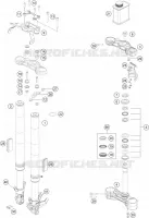FOURCHE / T DE FOURCHE pour KTM 390 DUKE black de 2023