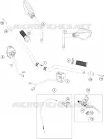 GUIDON / COMMANDES pour KTM 390 DUKE black de 2023