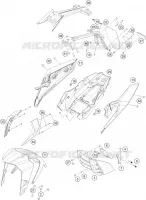 PLASTIQUES pour KTM 390 DUKE black de 2023