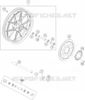 ROUE AVANT pour KTM 390 DUKE black de 2023