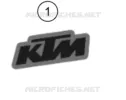 AUTOCOLLANTS pour KTM RC 125 GP orange de 2023