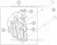 ETRIER DE FREIN AVANT pour KTM RC 125 GP orange de 2023