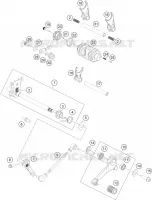MECANISME DE SELECTION DE VITESSES pour KTM RC 125 GP orange de 2023