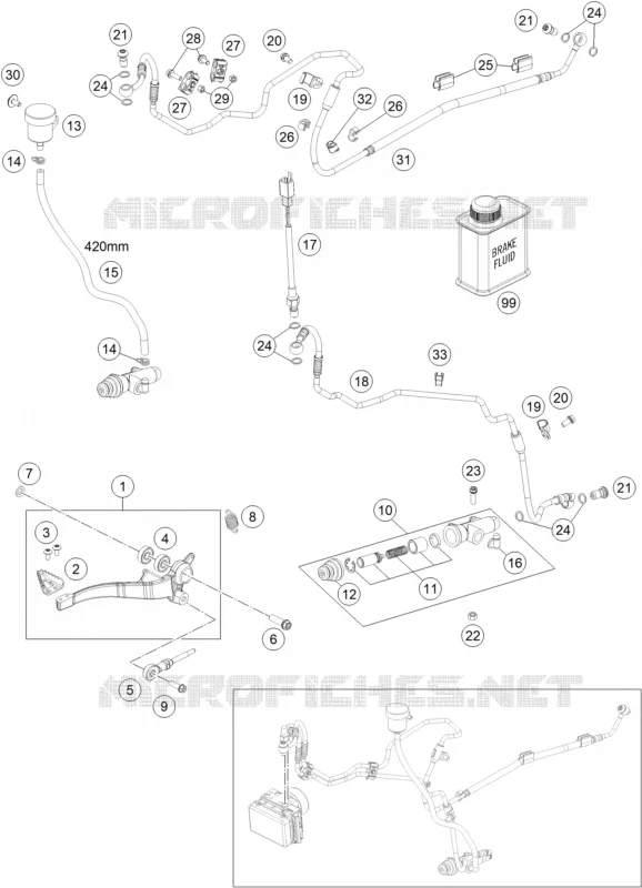 MAITRE CYLINDRE DE FREIN ARRIERE KTM Moto 690 2024 SMC R  690 SMC R