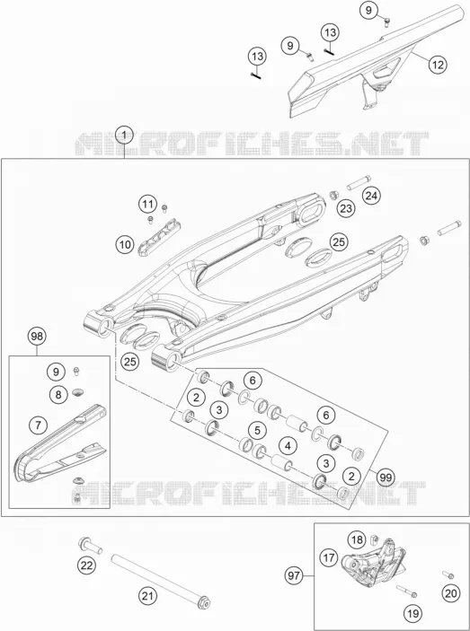 BRAS OSCILLANT  KTM Moto 690 2023 Enduro  690 ENDURO R