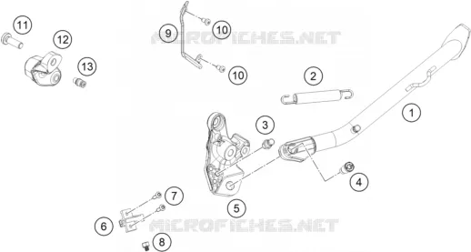 BEQUILLE LATERALE / CENTRALE KTM Moto 790 2024 Adventure  790 ADVENTURE black