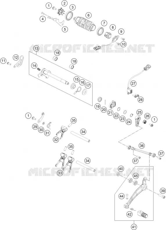 MECANISME DE SELECTION DE VITESSES KTM Moto 890 2023 Adventure  890 ADVENTURE black