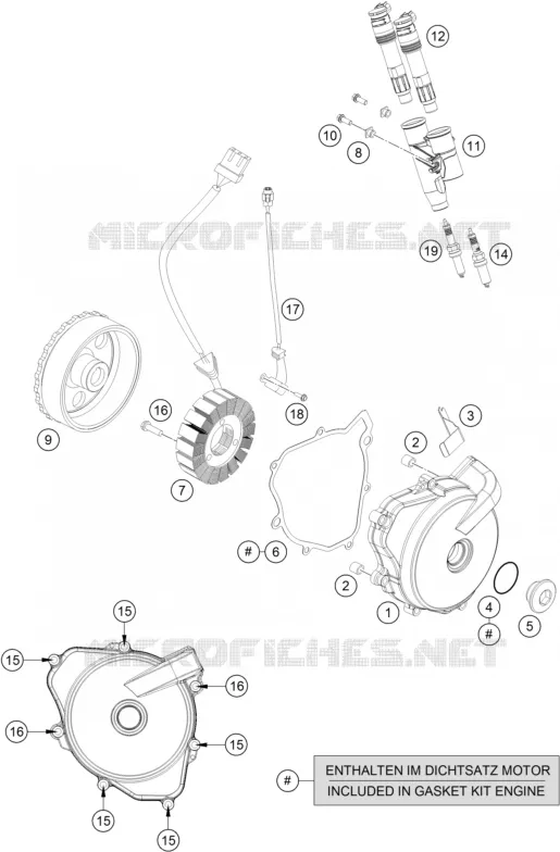 ALLUMAGE KTM MOTO 690 2016 DUKE  690 DUKE WHITE ABS