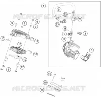 BOITIER PAPILLON INJECTION pour KTM 390 ADVENTURE black de 2023