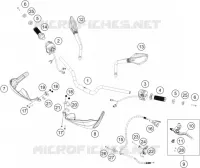 GUIDON / COMMANDES pour KTM 390 ADVENTURE black de 2023