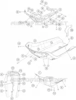 COUVERCLE pour KTM 390 ADVENTURE SW orange de 2023