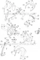 PLASTIQUES pour KTM 390 ADVENTURE SW orange de 2023