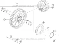 ROUE AVANT pour KTM 390 ADVENTURE SW orange de 2023