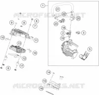 BOITIER PAPILLON INJECTION pour KTM 390 ADVENTURE SW orange de 2024