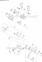 MECANISME DE SELECTION DE VITESSES pour KTM 390 ADVENTURE SW orange de 2024