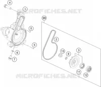 POMPE A EAU pour KTM 390 ADVENTURE SW orange de 2024