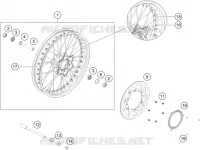 ROUE AVANT pour KTM 390 ADVENTURE SW orange de 2024